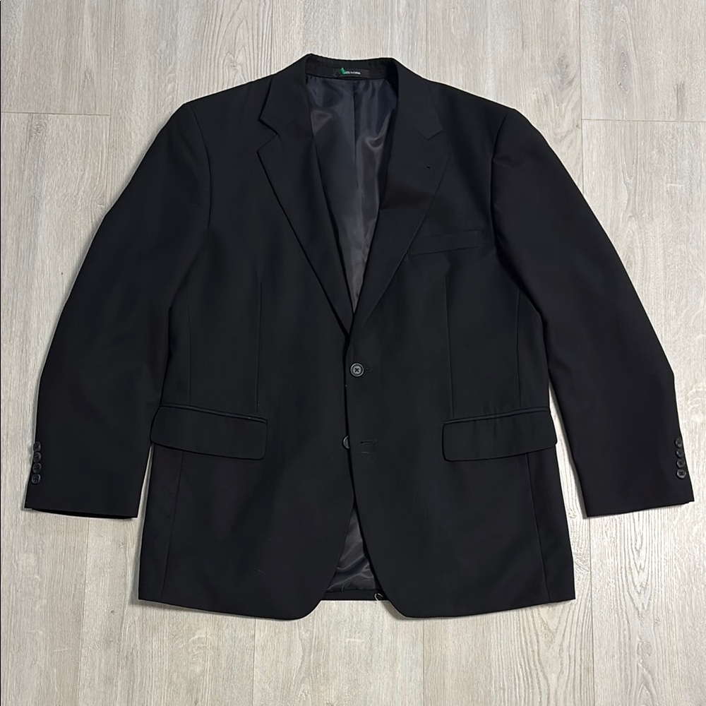 🔥BUNDLESALE Mens 44R Van Heusen Black Sport Coat Suit Separates